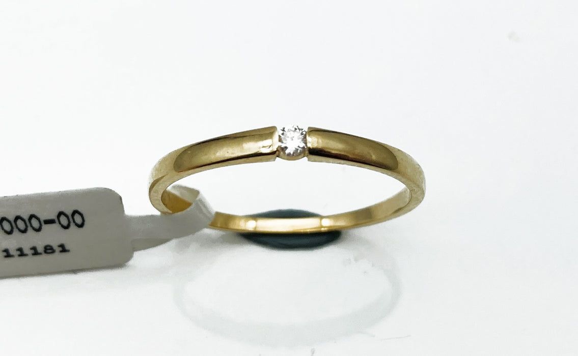Ring mit Brillant - Solitaire | Gold