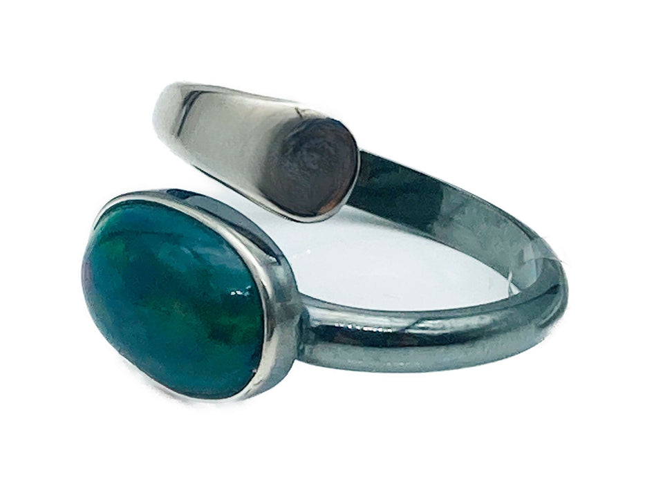 Ring mit echtem Opal - Naturstein | Silber