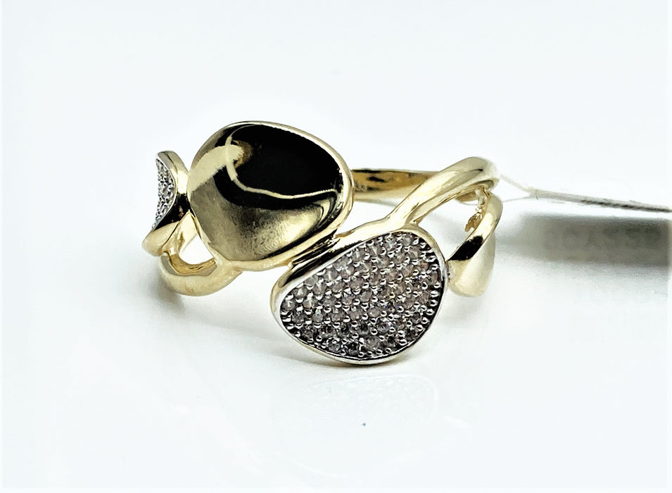Ring mit pavee-gefassten Zirkonen | Gold