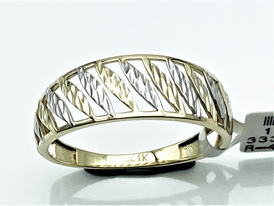 Filigraner Ring zweifarbig ohne Stein | Gold