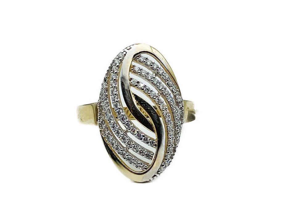 Ring mit paveegefassten Zirkonia | Gold