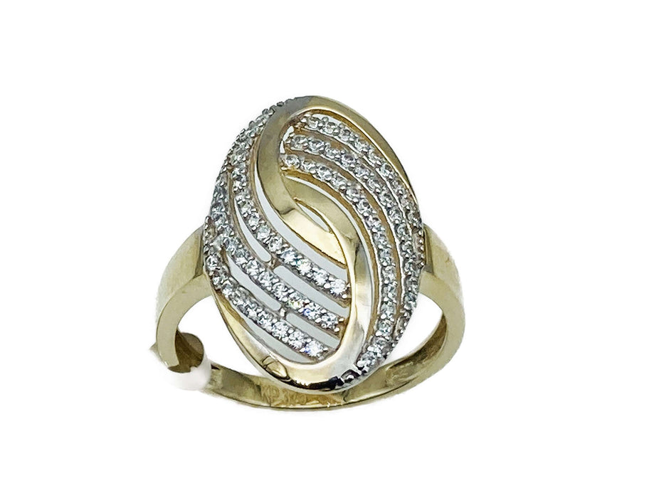 Ring mit paveegefassten Zirkonia | Gold