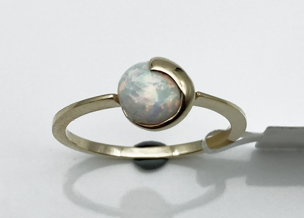 Ring mit synth.Opal | Gold