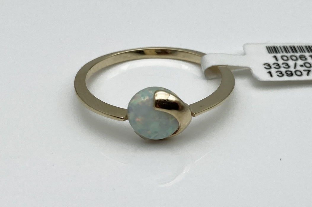 Ring mit synth.Opal | Gold