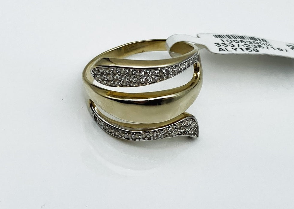 Ring mit Zirkonia in Schlangendesign | Gold