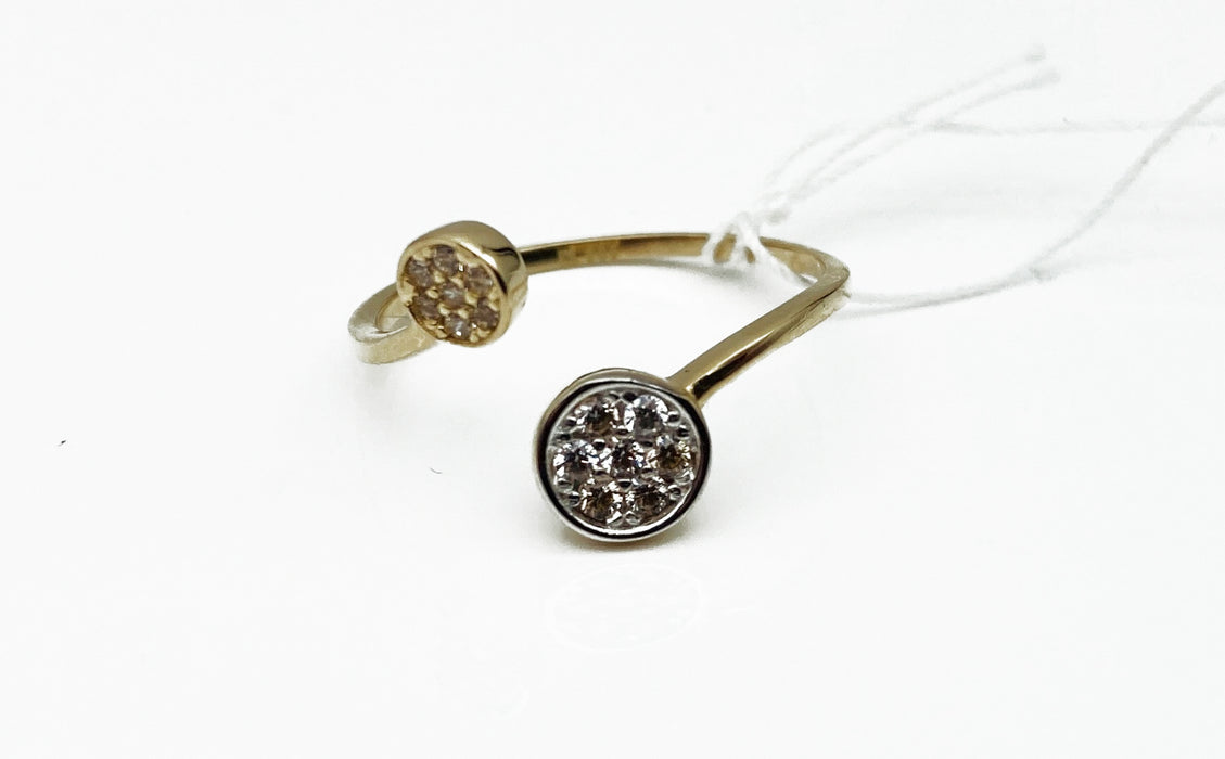 Ring offen mit Zirkonia | Gold