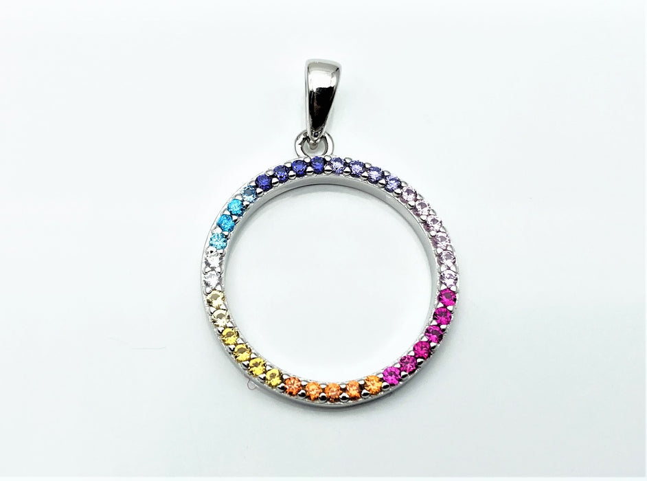 Anhaenger & Ohrringe Infinity Rainbow | Silber